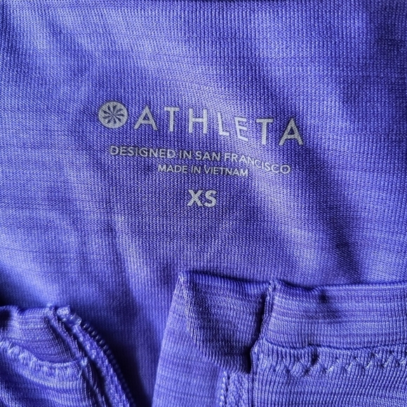 EUC Athleta Pacifica Illume UPF Fitted Tank Blue Purple Xsmall - Picture 7 of 12